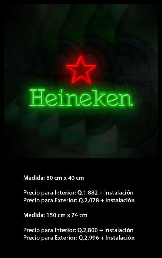 Logotipo Heineken Neón